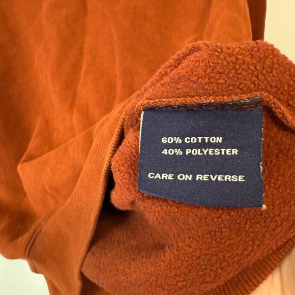G.H. Bass & Co. Mens Rust Sweatshirt Medium Cotton Blend Crewneck - Picture 7 of 7